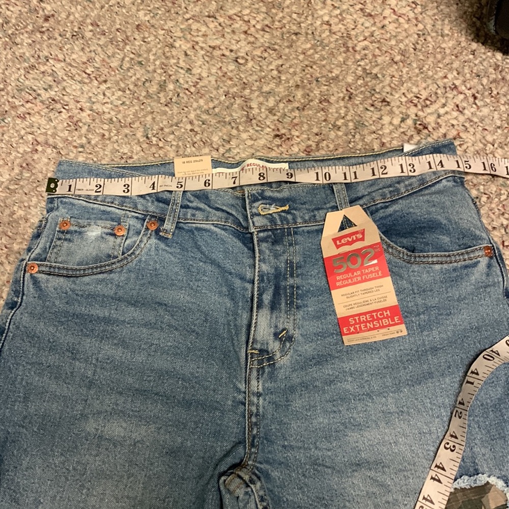 Levi's Blue Distressed Ankle Jeans - Picture 7 of 10